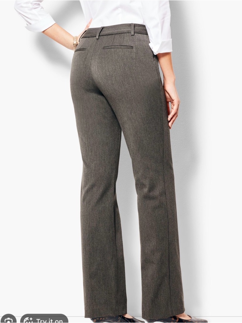Talbots Barely Boot Dress Pants Heather Gray- Size 16